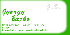 gyorgy bajko business card